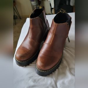 Brown leather dr martens